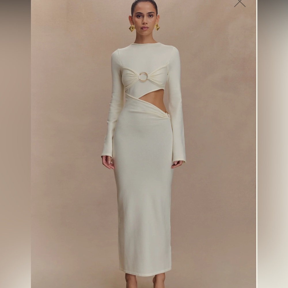 Cream maxi dress azariah